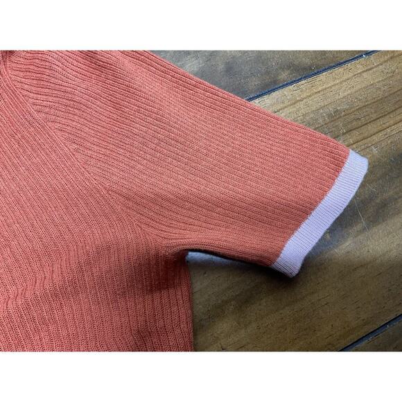 Free People | Cropped Top | Women’s S | Orange | Ribbed V-Neck Button Front - Picture 5 of 10